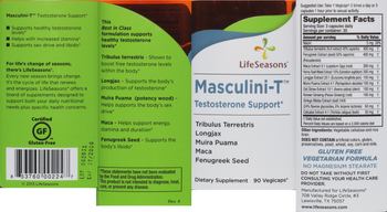 LifeSeasons Masculini-T Testosterone Support - supplement