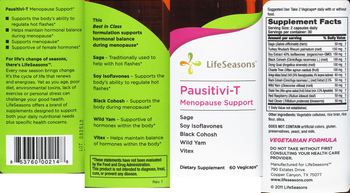 LifeSeasons Pausitivi-T Menopause Support - supplement