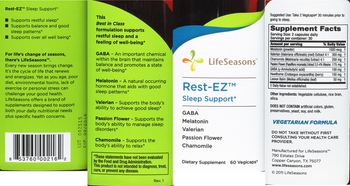 LifeSeasons Rest-EZ Sleep Support - supplement