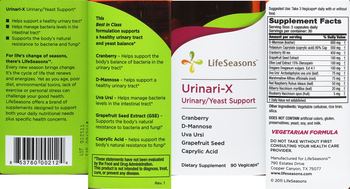 LifeSeasons Urinari-X Urinary/Yeast Support - supplement