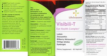 LifeSeasons Visibili-T Eye Health Complex - supplement