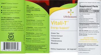 LifeSeasons Vitali-T Energy Support - supplement