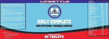 Lifestyle Fitness & Nutrition Daily Complete Multi-Vitamin/Mineral Complex - these statements have not been evaluated by the food and drug administration this product is not int