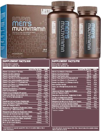 Lifetime Fitness AM/PM Men's Multivitamin PM Formula - supplement