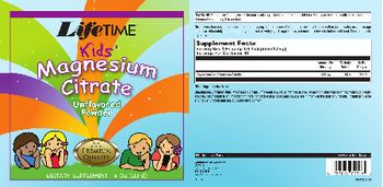 LifeTIME Kids' Magnesium Citrate - supplement