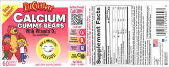 L'il Critters Calcium Gummy Bears With Vitamin D3 Fun Swirled Flavor - supplement