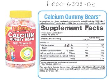 L'il Critters Calcium Gummy Bears with Vitamin D3 - 