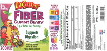 L'il Critters Fiber Gummy Bears - fiber supplement