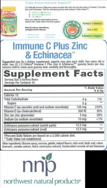 L'il Critters Immune C Plus Zinc & Echinacea - 