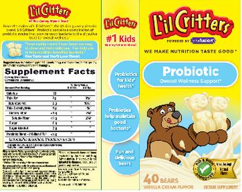 L'il Critters Probiotic Vanilla Cream Flavor - supplement