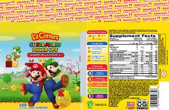 L'il Critters Super Mario Power Ups Gummy Multivitamin - supplement