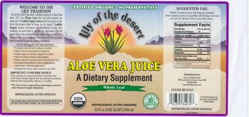 Lily Of The Desert Aloe Vera Juice - supplement