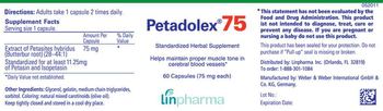 Linpharma Petadolex 75 - standardized herbal supplement