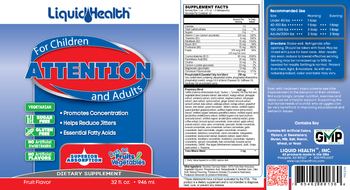 Liquid Health Attention Fruit Flavor - supplement