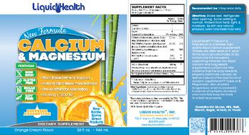 Liquid Health Calcium & Magnesium Orange Cream Flavor - supplement