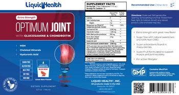 Liquid Health Extra Strength Optimum Joint with Glucosamine and Chondroitin Melon Cherry - supplement