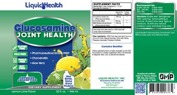 Liquid Health Glucosamine Joint Health Lemon Lime Flavor - supplement