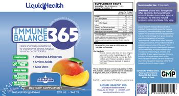 Liquid Health Immune Balance 365 Natural Mango Flavor - supplement