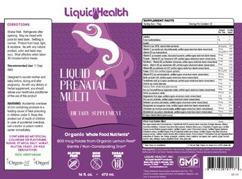 Liquid Health Liquid Prenatal Multi - supplement