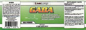 LiveLong GABA - supplement
