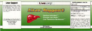 LiveLong Liver Support - supplement