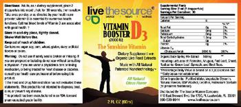 Livethesource Vitamin D3 Booster 2000 IU All Natural Citrus Flavor - supplement with organic live food extracts