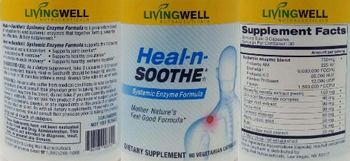 Living Well Nutraceuticals Heal-n-Soothe Systemic Enzyme Formula - supplement