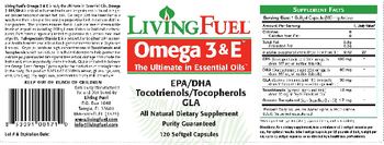 LivingFuel Omega 3 & E - all natural supplement