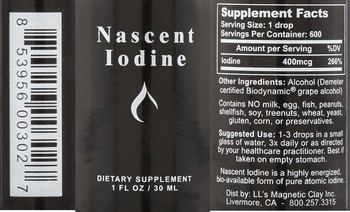 LL's Magnetic Clay Inc Nascent Iodine - supplement
