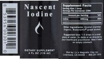 LL's Magnetic Clay Inc Nascent Iodine - supplement