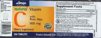 Longs Wellness Natural Vitamin C With Rose Hips 500 mg - supplement