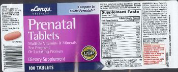 Longs Wellness Prenatal Tablets - supplement