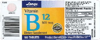 Longs Wellness Vitamin B12 500 mcg - supplement