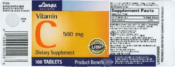 Longs Wellness Vitamin C 500 mg - supplement