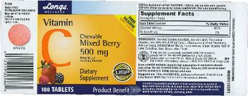 Longs Wellness Vitamin C Chewable Mixed Berry - supplement