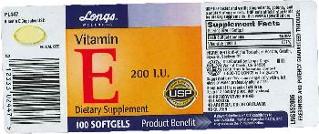 Longs Wellness Vitamin E 200 IU - supplement
