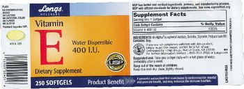 Longs Wellness Vitamin E Water Dispersible 400 IU - supplement