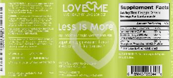 Love Me Less is More - supplement
