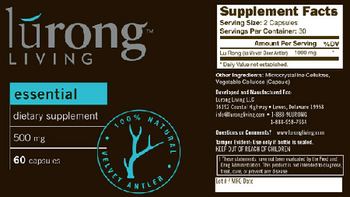 Lurong Living Essential 500 mg - supplement