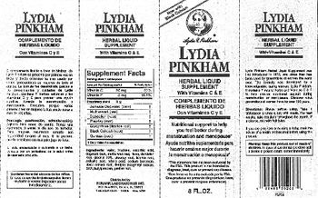 Lydia E. Pinkham Herbal Liquid Supplement With Vitamins C & E - herbal liquid supplement