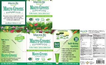 MacroLife Macro Greens - nutrientrich superfood supplement