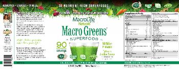 MacroLife Naturals Macro Greens - supplement