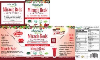 MacroLife Naturals Miracle Reds - cardio antioxidant supplement