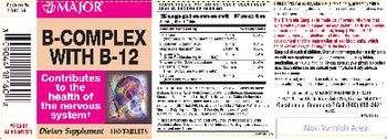 Major B-Complex with B-12 - supplement