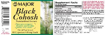 Major Black Cohosh 40 mg - herbal supplement
