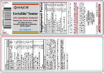 Major CertaVite Senior - multivitamin multimineral supplement