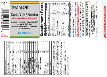Major CertaVite Senior - multivitaminmulti mineral supplement
