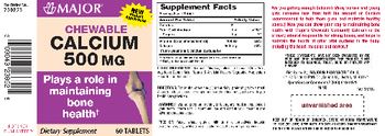 Major Chewable Calcium 500 mg - supplement