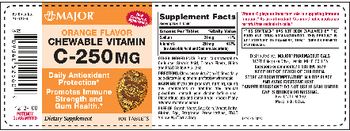 Major Chewable Vitamin C-250 mg Orange Flavor - supplement