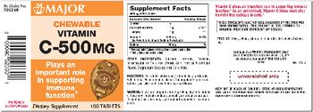 Major Chewable Vitamin C-500 mg - supplement
